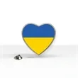 Support Ukraine Express Line Heart Lapel Pin (1" x 1")