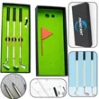 Mini Green Golf Desk Gift Set Colorful Pens