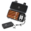 Portable Cigar Box with Humidifier and Cutter