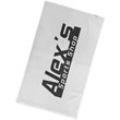24" x 42" White Performance Flat Hem Fitness Towel