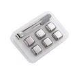 6 PCS Stainless Steel Chilling Stones with Ice Tongs & Tray