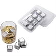 8 PCS Stainless Steel Chilling Stones with Ice Tongs & Tray