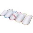 Custom 1 Pair Polyester Cotton Disposable Hotel Slippers