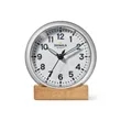 Shinola The Runwell 6in Desk Clock - Chrome/White