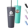 Kenai Plastic Tumblers, 24 oz, with Straw