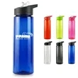 Portable Sports Water Bottle With Dustproof Flip-Top Straw
