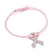 Crystal Breast Cancer Awareness Pink Ribbon Bracelet