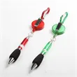 Retractable Soft Grip Metal Pen With Carabiner