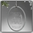 Oval Shape Glass Ornament
