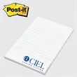 POST-IT® CUSTOM PRINTED NOTEPAD - 4" X 6"