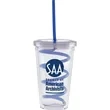 Carnival Cups-Color Curly Straw, Clear Lid