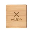 Square Bamboo Coaster with Bottle Opener (2 Color Imprint)