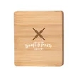 Square Bamboo Coaster with Bottle Opener Full Color Imprint
