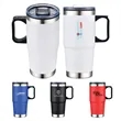 24oz.Travel Stainless Insulated Coffee Mug w/ Lid & Handle