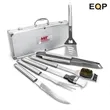 6pc BBQ Grill Set w/ Stainless Steel Tools & Aluminum Case