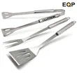 3pc Stainless Steel BBQ Tool Set for Outdoor Camping/Grills