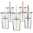 24 oz. Travel Double Wall Acrylic Cup w/ lid and straw