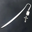 Metal Bookmark With Cross Pendant