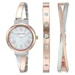Women's Two-Toned Bracelet Watch Set