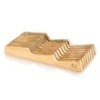15-Slot Bamboo In-Drawer Knife Organizer