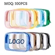 Clear PVC Travel Cosmetic Bag Toiletry Zippered Carry Pouch