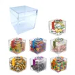 Cube Shaped Acrylic Container With Candy