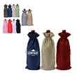 Burlap Wine Bag