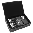 6oz Black Stainless Steel Flask Gift Set