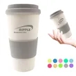 Bamboo Fiber Eco-Friendly Coffee Cups With Silicone Sleeves