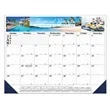 12 Month Full Color Desk Calendar - 22" x 17"