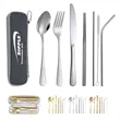 Stainless Steel 6-Piece Outdoor Camping Cutlery Set Flatware