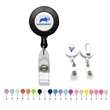 Round Retractable Badge Holder With Belt Clip