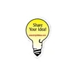 Light Bulb Stock Shape Vinyl Magnet - 30mil