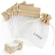 Organza Burlap Drawstring Bags 10cmX14cm
