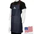 Adjustable Denim Bib Apron with Pockets (Full Color Logo)