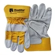 Yellow Suede Work Gloves with Oversized DTF