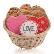 Lovely Hearts Cookie Gift Basket
