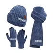 Knit Beanie Hat Gloves Set