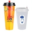 Reusable 16 oz Plastic Coffee Cup with Lid