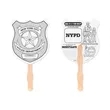 Police Badge Shaped Hand Fan
