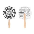 Fire Badge Shaped Hand Fan