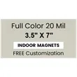 3.5x7 Square Corners Indoor Magnets - 20 Mil