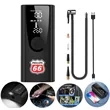 Cordless Tire Pump with Pressure Gauge Emergency Light