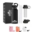 18 Oz Insulated Water Bottle Tumbler With Straw