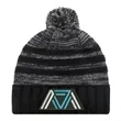 Marl Stripe Jersey Knit Cuff Toque with Pompom