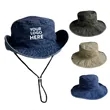 Unisex Washed Wide Brim Foldable Sun Boonie Bucket Hat
