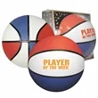 Full Size Rubber Basketball - Red, White, Blue