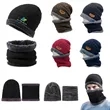 Winter Knit Beanie Fleece Neck Warmer Set