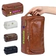 PU Leather Toiletry Bag Hook Cosmetic Travel Shaving Pouch