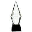 Obelisk Facet Crystal on Black Pedestal Base Award